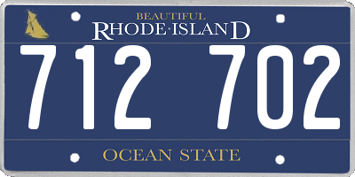 RI license plate 712702