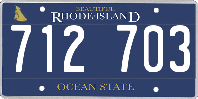 RI license plate 712703