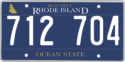 RI license plate 712704