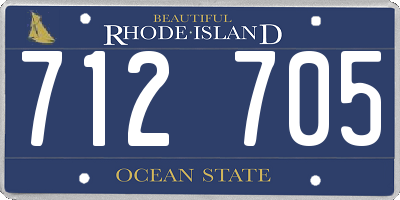 RI license plate 712705