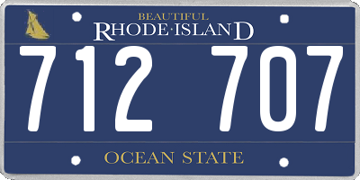 RI license plate 712707