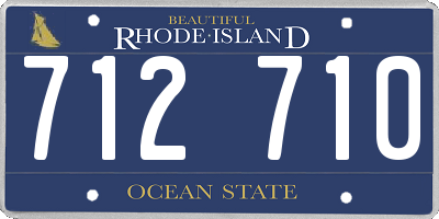 RI license plate 712710
