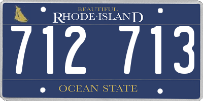 RI license plate 712713