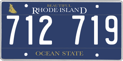 RI license plate 712719