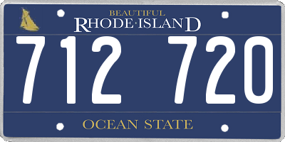 RI license plate 712720