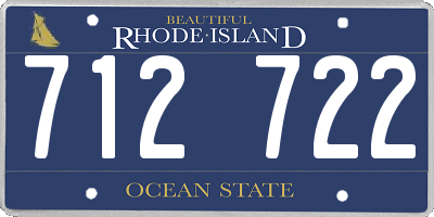 RI license plate 712722