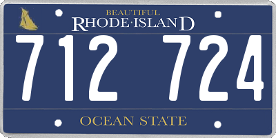 RI license plate 712724