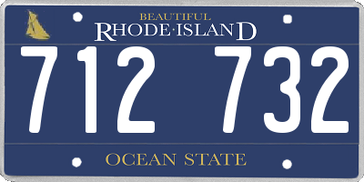 RI license plate 712732