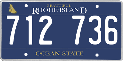 RI license plate 712736