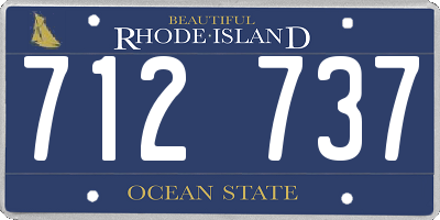 RI license plate 712737