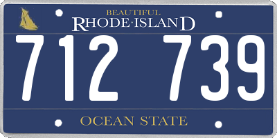 RI license plate 712739