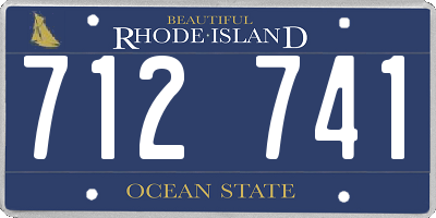 RI license plate 712741