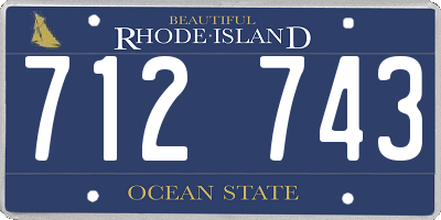 RI license plate 712743