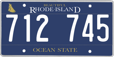 RI license plate 712745