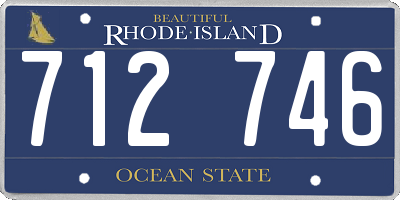 RI license plate 712746