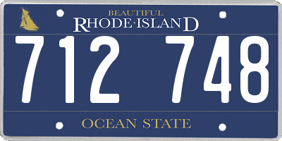 RI license plate 712748