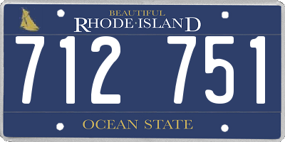 RI license plate 712751