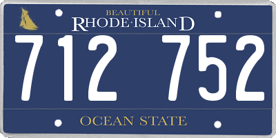 RI license plate 712752