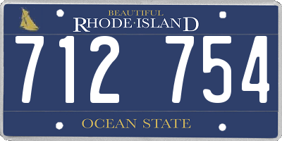 RI license plate 712754