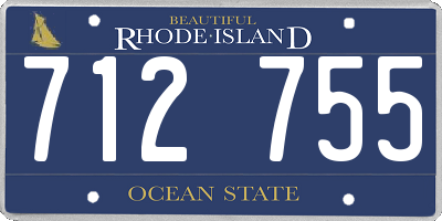 RI license plate 712755