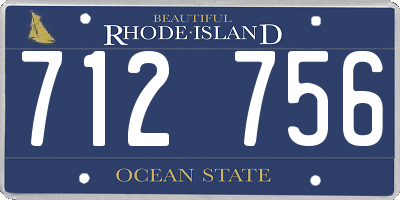 RI license plate 712756