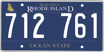 RI license plate 712761