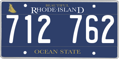 RI license plate 712762
