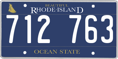 RI license plate 712763