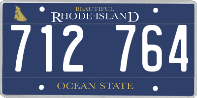 RI license plate 712764