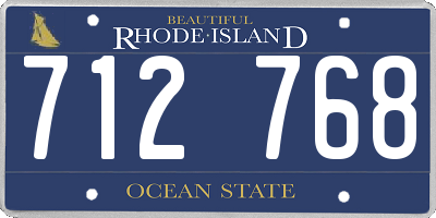 RI license plate 712768