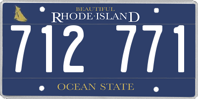RI license plate 712771
