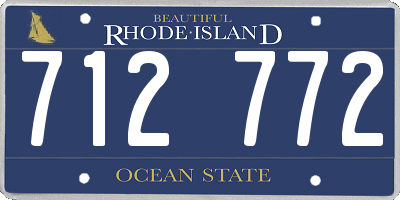 RI license plate 712772