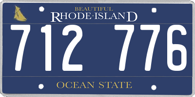 RI license plate 712776
