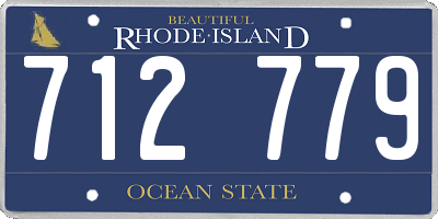 RI license plate 712779
