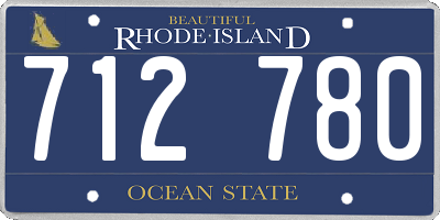 RI license plate 712780