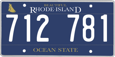 RI license plate 712781