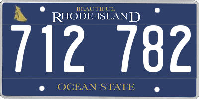 RI license plate 712782