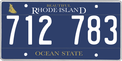 RI license plate 712783