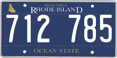 RI license plate 712785