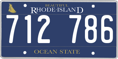 RI license plate 712786