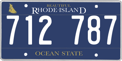 RI license plate 712787