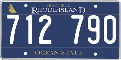 RI license plate 712790