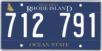 RI license plate 712791