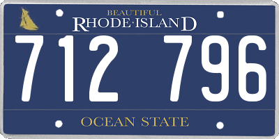 RI license plate 712796