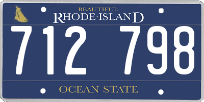 RI license plate 712798