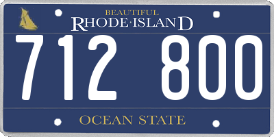 RI license plate 712800