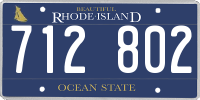 RI license plate 712802