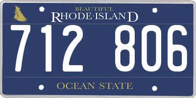 RI license plate 712806