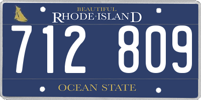 RI license plate 712809