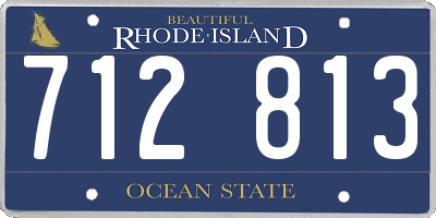 RI license plate 712813